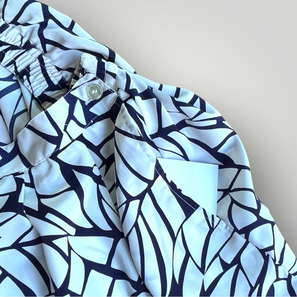 Alfred Dunner Abstract Patterned Midi Skirt - Navy/White - Picture 9 of 13